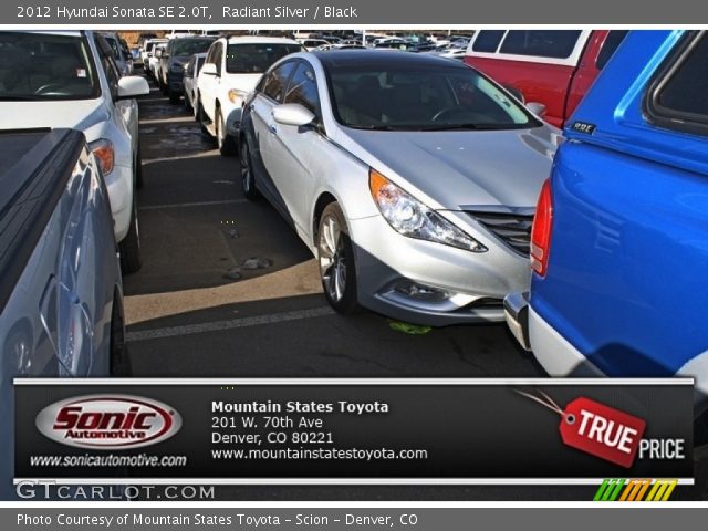 2012 Hyundai Sonata SE 2.0T in Radiant Silver