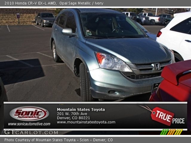 2010 Honda CR-V EX-L AWD in Opal Sage Metallic