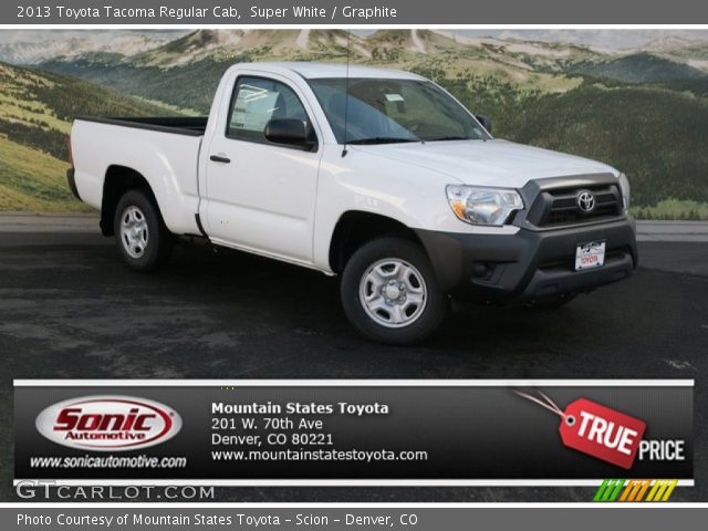 2013 Toyota Tacoma Regular Cab in Super White