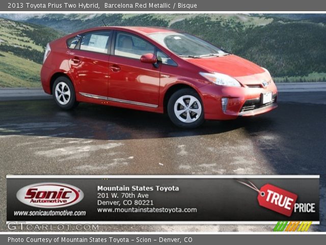 2013 Toyota Prius Two Hybrid in Barcelona Red Metallic