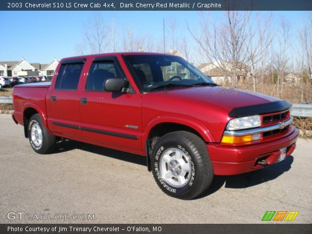 2003 Chevrolet S10 LS Crew Cab 4x4 in Dark Cherry Red Metallic