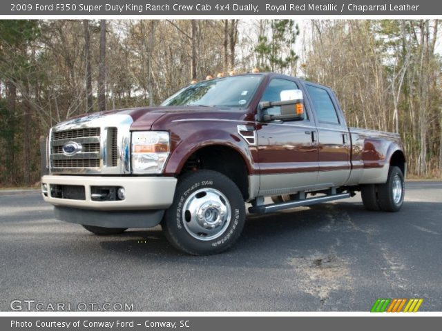 2009 Ford F350 Super Duty King Ranch Crew Cab 4x4 Dually in Royal Red Metallic