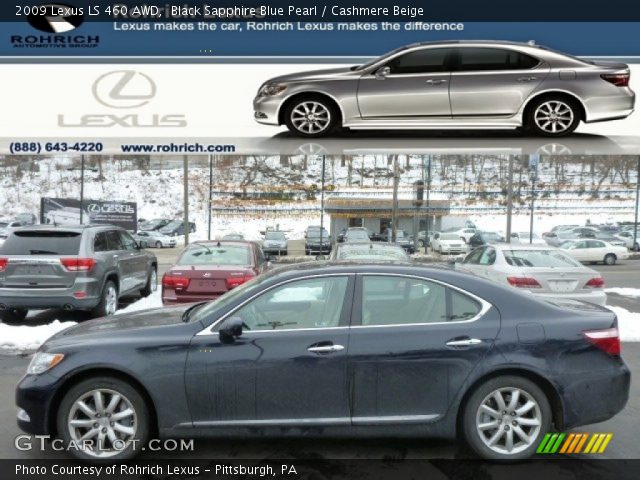 2009 Lexus LS 460 AWD in Black Sapphire Blue Pearl