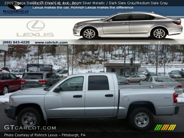 2009 Dodge Dakota ST Crew Cab 4x4 in Bright Silver Metallic