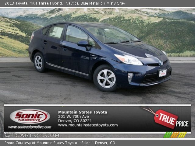 2013 Toyota Prius Three Hybrid in Nautical Blue Metallic