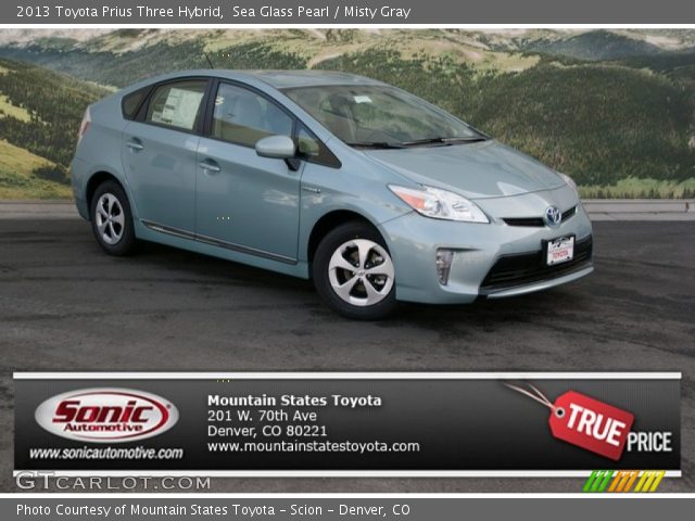 2013 Toyota Prius Three Hybrid in Sea Glass Pearl