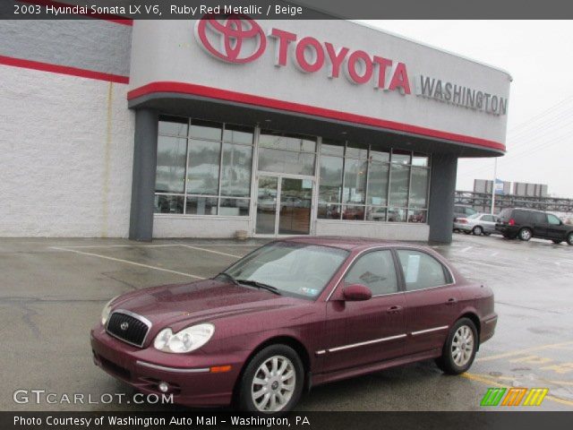 2003 Hyundai Sonata LX V6 in Ruby Red Metallic