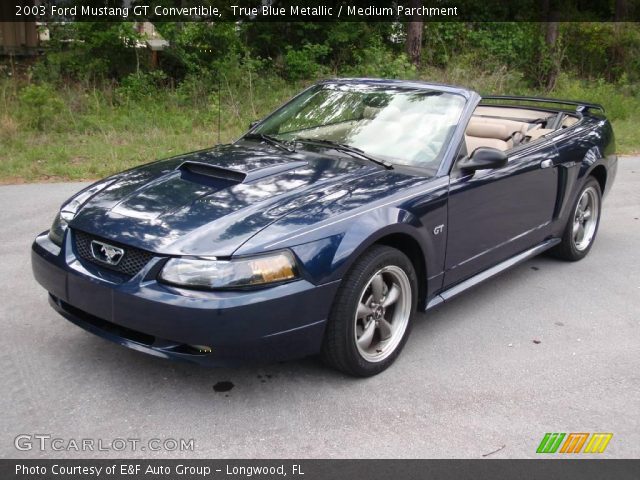 2003 Ford Mustang GT Convertible in True Blue Metallic