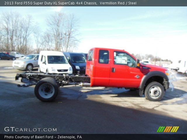 2013 Ford F550 Super Duty XL SuperCab 4x4 Chassis in Vermillion Red