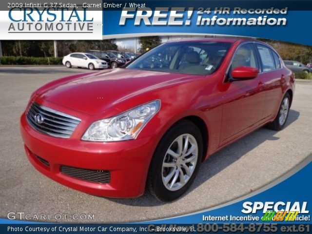 2009 Infiniti G 37 Sedan in Garnet Ember