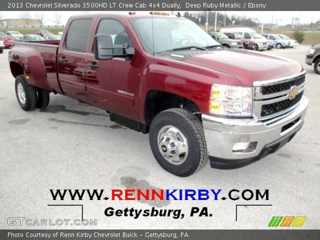2013 Chevrolet Silverado 3500HD LT Crew Cab 4x4 Dually in Deep Ruby Metallic