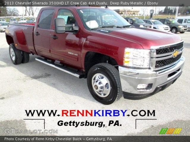 2013 Chevrolet Silverado 3500HD LT Crew Cab 4x4 Dually in Deep Ruby Metallic