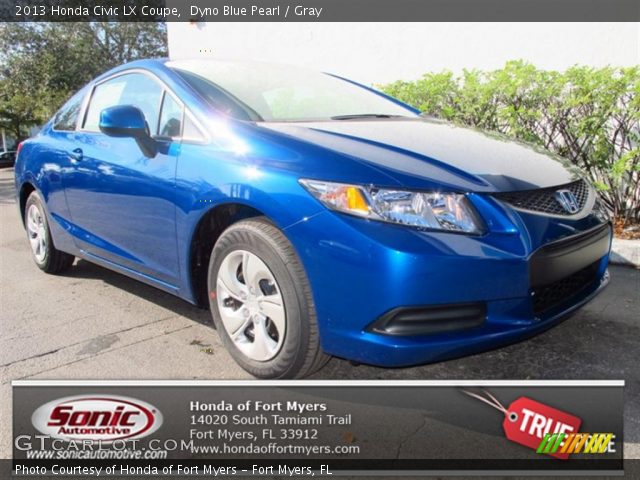 2013 Honda Civic LX Coupe in Dyno Blue Pearl