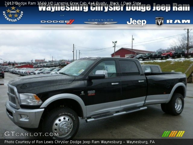 2012 Dodge Ram 3500 HD Laramie Crew Cab 4x4 Dually in Black