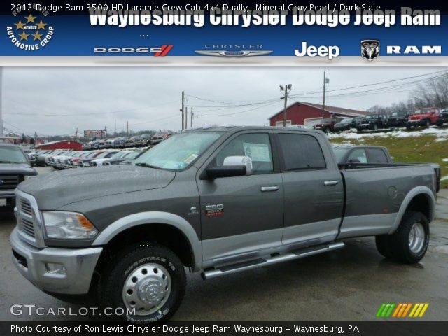 2012 Dodge Ram 3500 HD Laramie Crew Cab 4x4 Dually in Mineral Gray Pearl