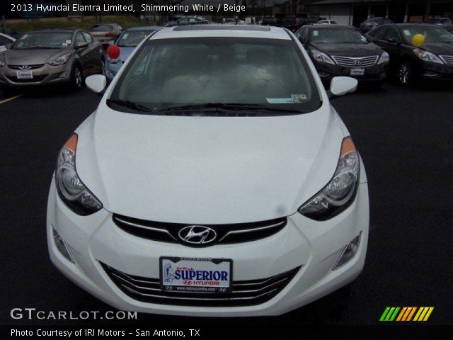 2013 Hyundai Elantra Limited in Shimmering White