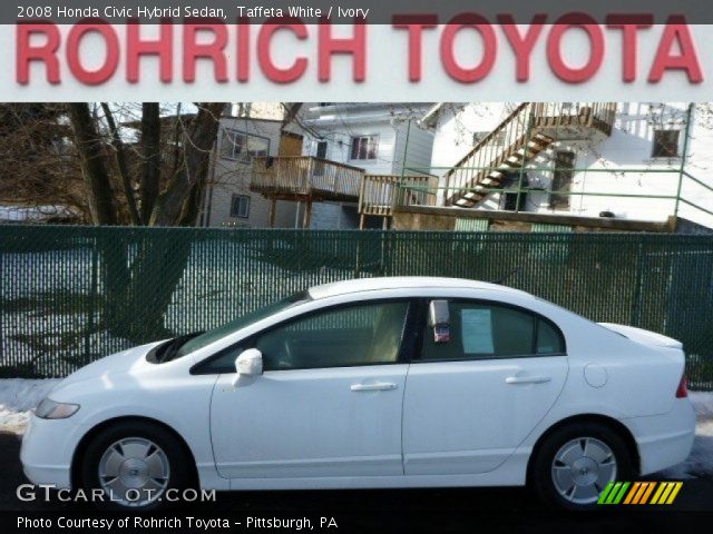 2008 Honda Civic Hybrid Sedan in Taffeta White