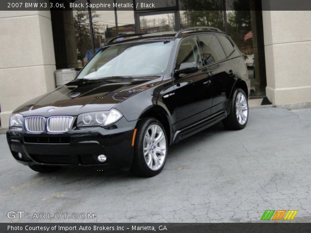 2007 BMW X3 3.0si in Black Sapphire Metallic