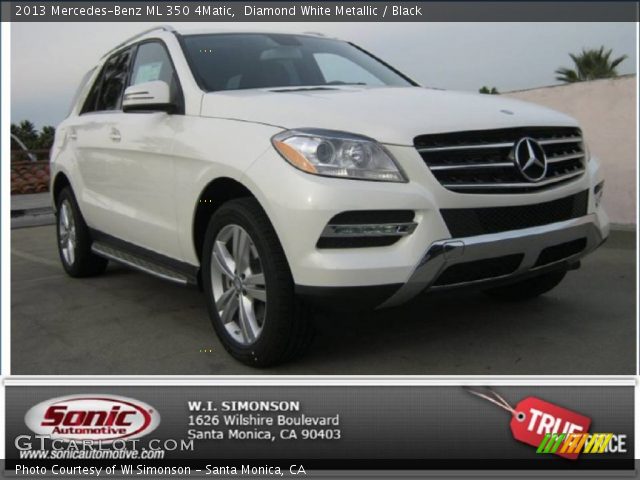 2013 Mercedes-Benz ML 350 4Matic in Diamond White Metallic