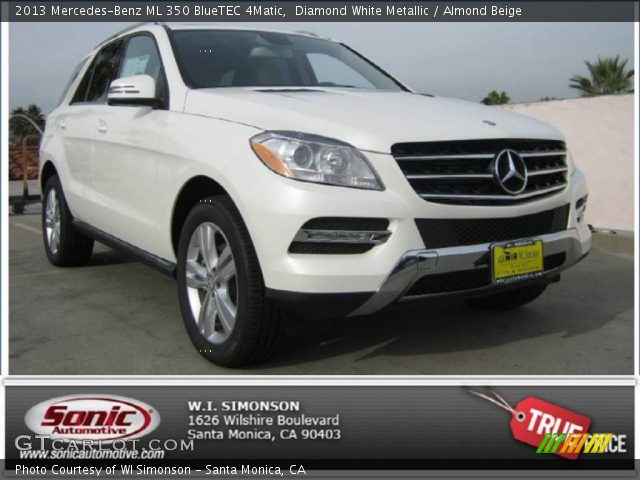 2013 Mercedes-Benz ML 350 BlueTEC 4Matic in Diamond White Metallic