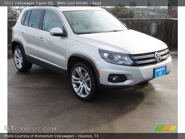 2013 Volkswagen Tiguan SEL in White Gold Metallic