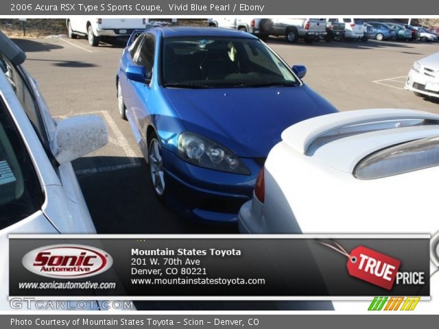 2006 Acura RSX Type S Sports Coupe in Vivid Blue Pearl