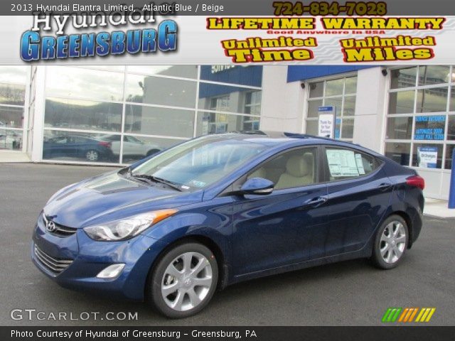 2013 Hyundai Elantra Limited in Atlantic Blue