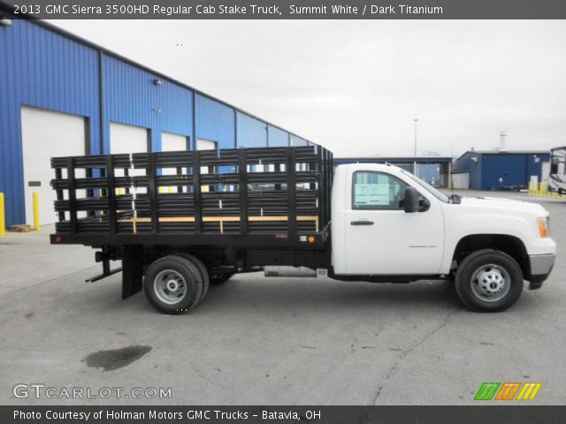 2013 GMC Sierra 3500HD Regular Cab Stake Truck in Summit White