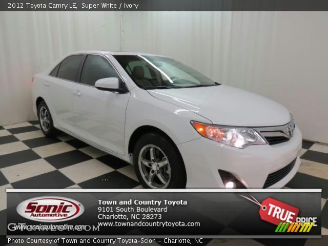 2012 Toyota Camry LE in Super White