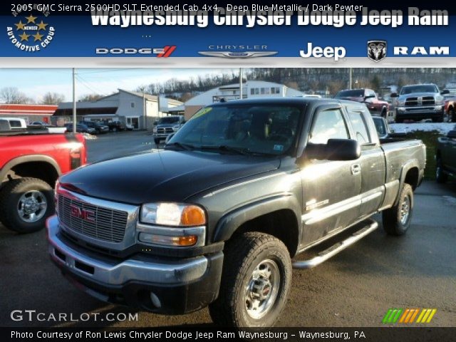 2005 GMC Sierra 2500HD SLT Extended Cab 4x4 in Deep Blue Metallic