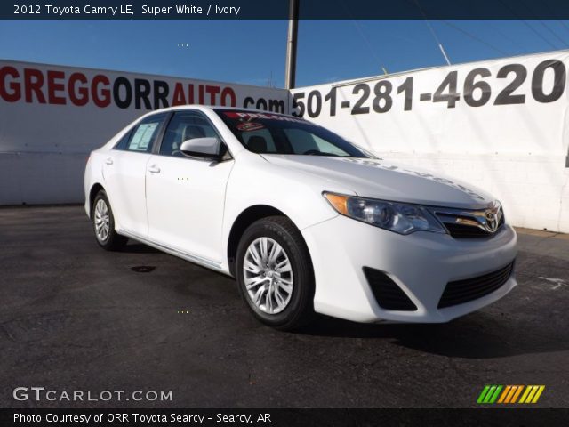 2012 Toyota Camry LE in Super White