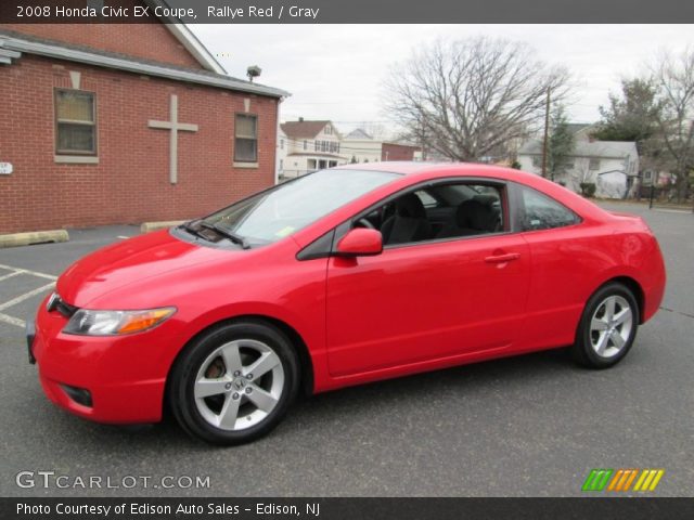 2008 Honda Civic EX Coupe in Rallye Red