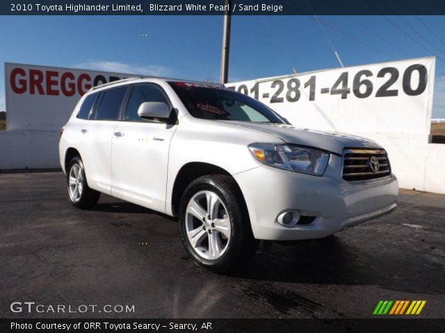 2010 Toyota Highlander Limited in Blizzard White Pearl