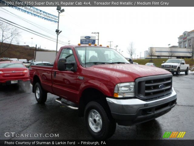 2003 Ford F250 Super Duty XL Regular Cab 4x4 in Toreador Red Metallic
