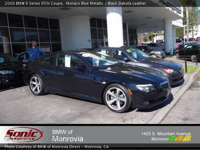 2009 BMW 6 Series 650i Coupe in Monaco Blue Metallic