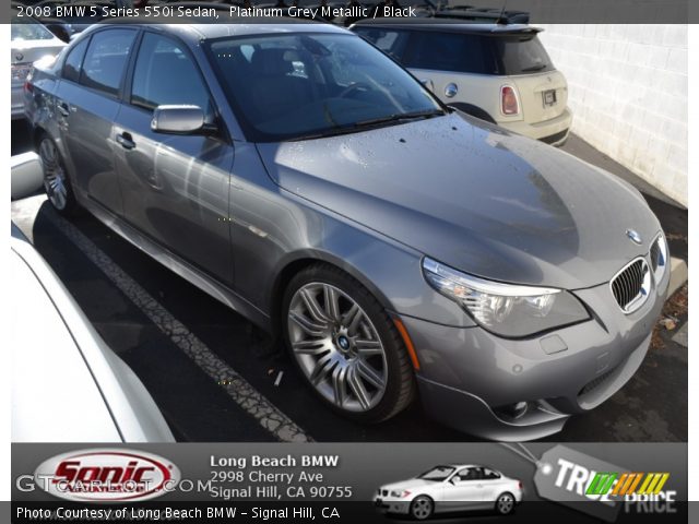2008 BMW 5 Series 550i Sedan in Platinum Grey Metallic