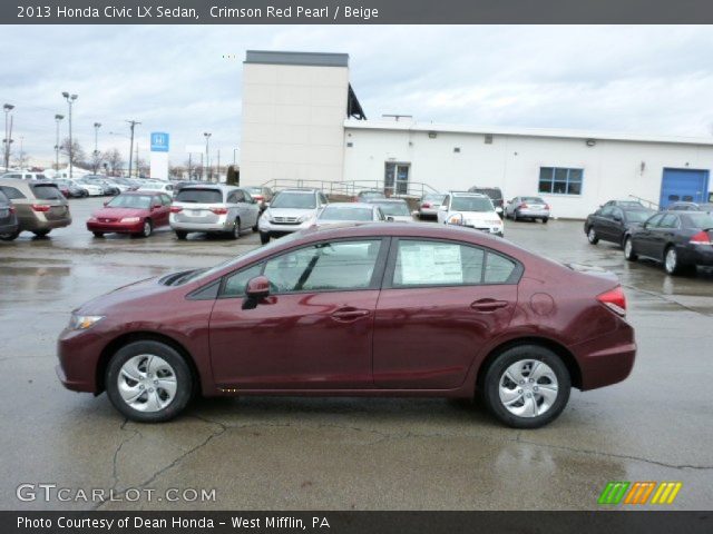 2013 Honda Civic LX Sedan in Crimson Red Pearl