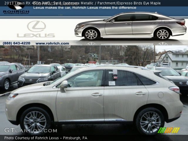 2013 Lexus RX 450h AWD in Satin Cashmere Metallic