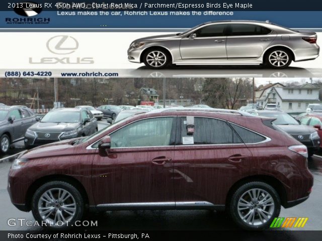 2013 Lexus RX 450h AWD in Claret Red Mica