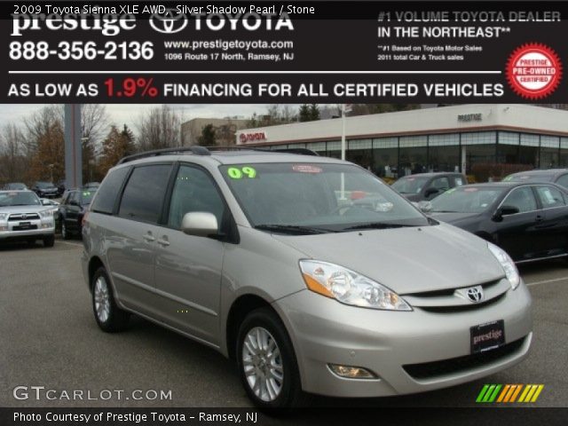 2009 Toyota Sienna XLE AWD in Silver Shadow Pearl