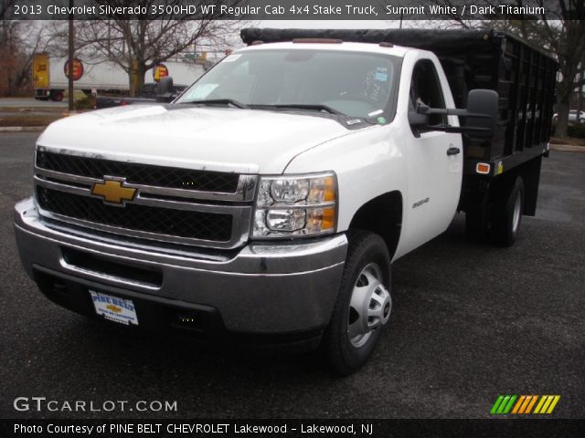 2013 Chevrolet Silverado 3500HD WT Regular Cab 4x4 Stake Truck in Summit White