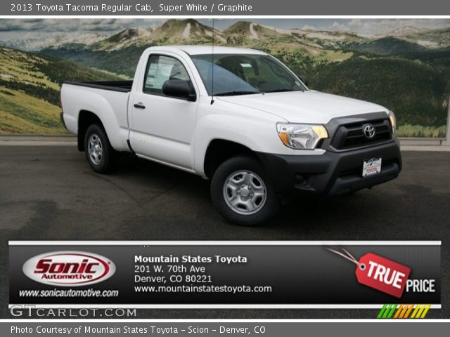 2013 Toyota Tacoma Regular Cab in Super White