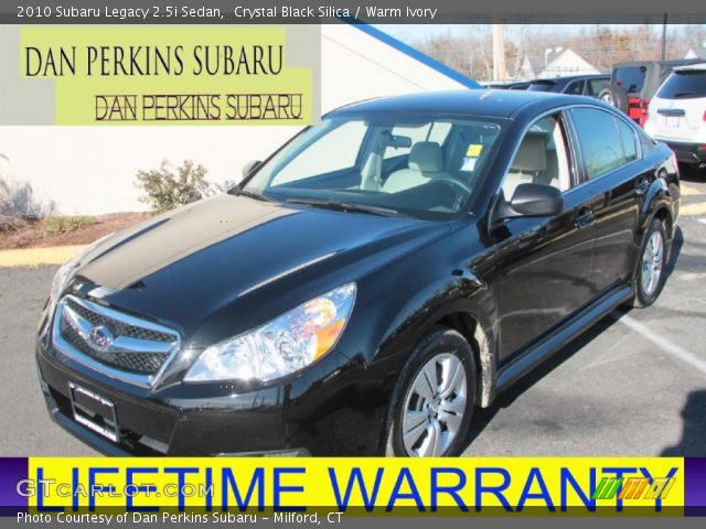 2010 Subaru Legacy 2.5i Sedan in Crystal Black Silica