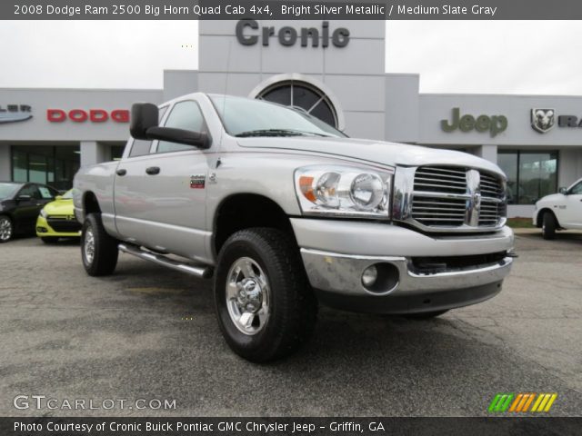 2008 Dodge Ram 2500 Big Horn Quad Cab 4x4 in Bright Silver Metallic