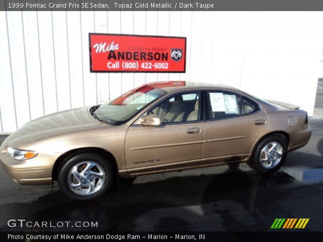 1999 Pontiac Grand Prix SE Sedan in Topaz Gold Metallic