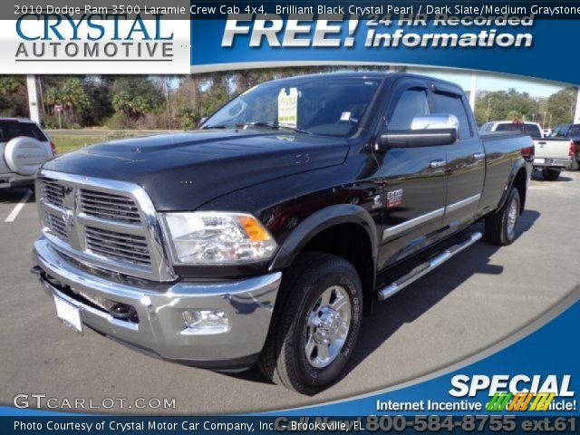 2010 Dodge Ram 3500 Laramie Crew Cab 4x4 in Brilliant Black Crystal Pearl