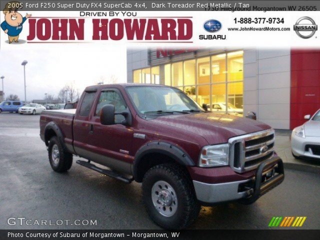 2005 Ford F250 Super Duty FX4 SuperCab 4x4 in Dark Toreador Red Metallic