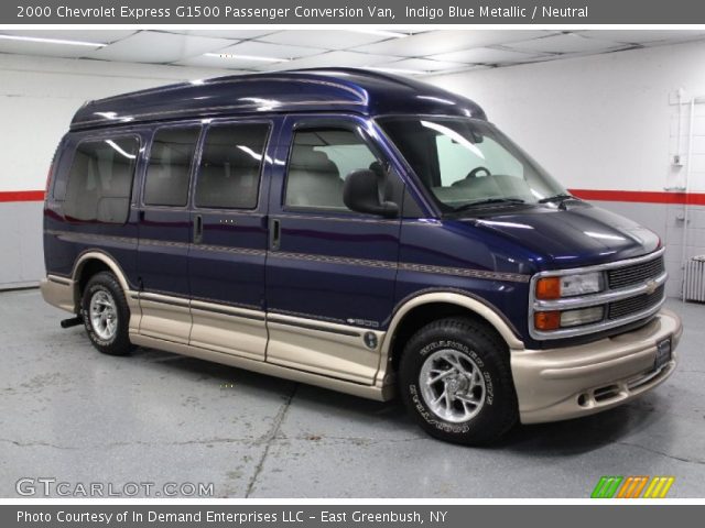 2000 Chevrolet Express G1500 Passenger Conversion Van in Indigo Blue Metallic
