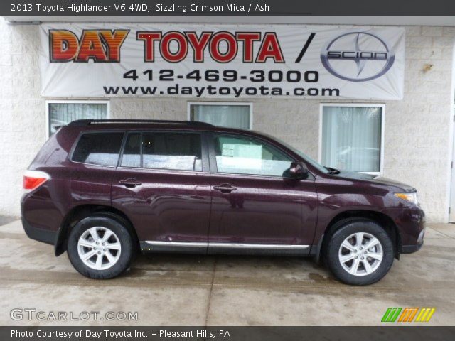 2013 Toyota Highlander V6 4WD in Sizzling Crimson Mica