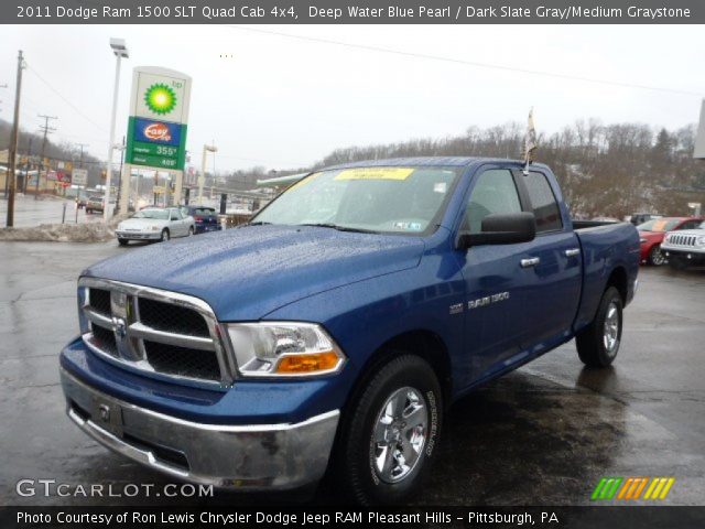 2011 Dodge Ram 1500 SLT Quad Cab 4x4 in Deep Water Blue Pearl